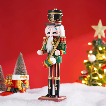 30CM Wooden Nutcracker Soldier Figures Christmas Decorations Gifts 2024