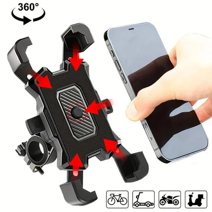 360° Rotatable Bicycle Phone Holder for Bikes & Motorcycles