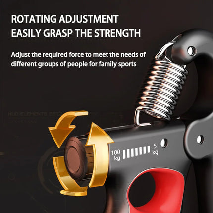 Adjustable Grip Strengthener 5-100kg for Wrist & Muscle Recovery