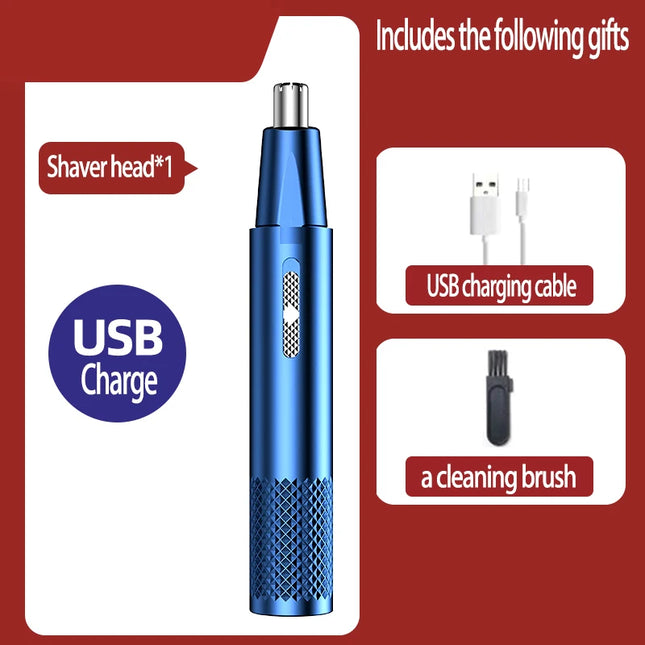 Portable USB Rechargeable Nose Hair Trimmer for Men