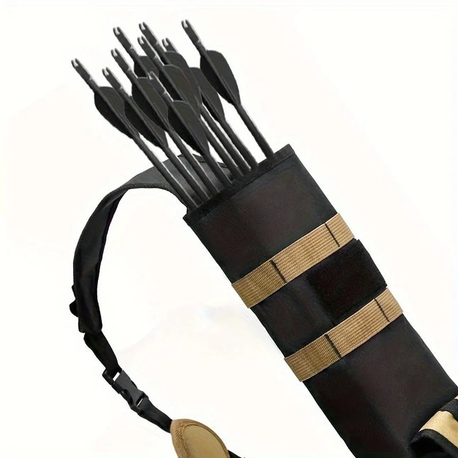 Pskook Archery Lightweight Back Arrow Quiver with Molle System for Hunting