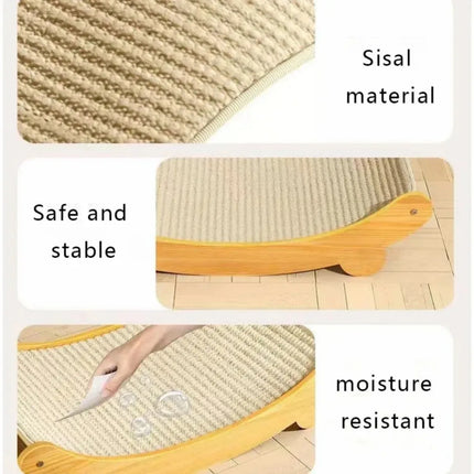 Wooden Cat Scratching Pad with Detachable Bed – Multifunctional Cat Toy