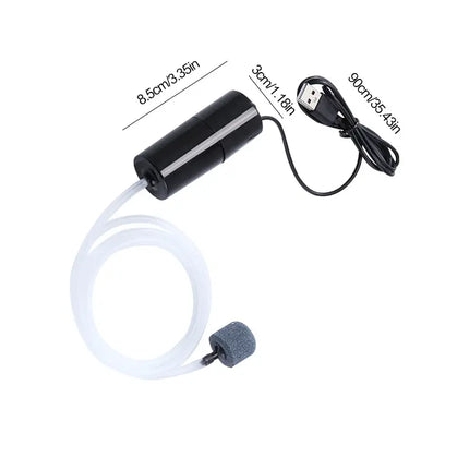 Silent Mini USB Charging Oxygenator for Fish Tanks and Aquariums