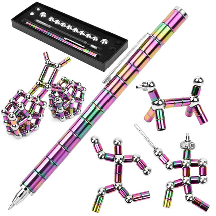 Fidget Magnetic Metal Pens - Pressure Reducing, Multifunctional Writing Pens, Perfect Gift for Kids & Friends