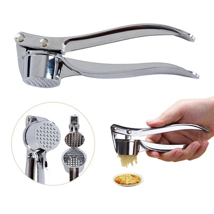 Stainless Steel Garlic Smasher and Squeezer for Easy Grinding