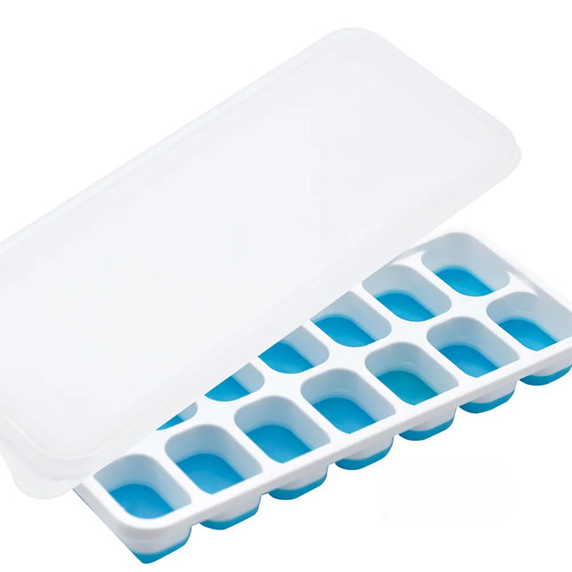 14-Grid Silicone Ice Cube Tray for Square Ice Blocks Maker