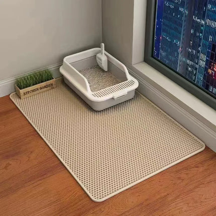 Wear-Resistant Double-Layer Cat Litter Mat - Waterproof & Non-Slip