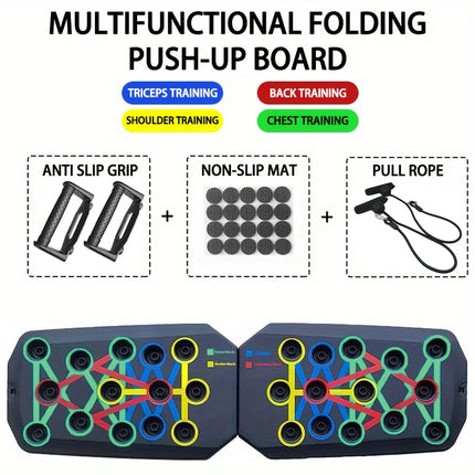 Portable Push-up Board Set for Chest, Arms, and Back Training