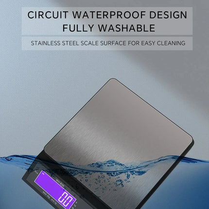 Waterproof Digital Kitchen Scale with LCD Display for Weighing