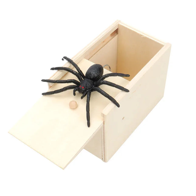 Trick Spider Wooden Scare Box – Hilarious Prank Toy