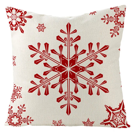 Christmas Red Collection Pillowcase Holiday Home Decor Cushion Cover