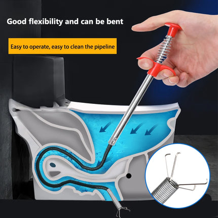 Plumbing Four-claw Hook Dredger Sewer Toilet Tool Manual Toilet Grab Hair Cleaning Clogging Household