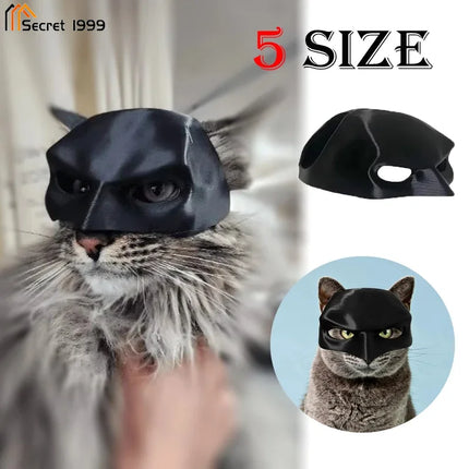 Halloween Black Bat Cat Mask – Cool Superhero Cosplay for Pets