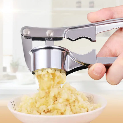 Stainless Steel Garlic Smasher and Squeezer for Easy Grinding