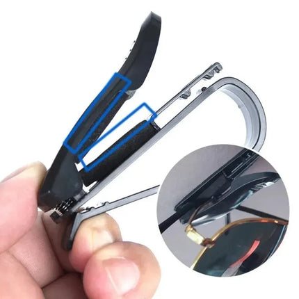 2PCS Universal Car Sun Visor Sunglasses Clip & Card Holder