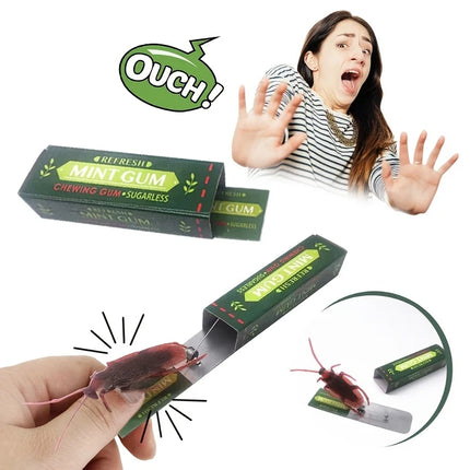 Simulation Cockroach Chewing Gum Toy – Funny Startle Novelty Self-Installation Prank Toy