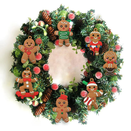 12pcs Christmas Gingerbread Man Ornaments for Tree Decor