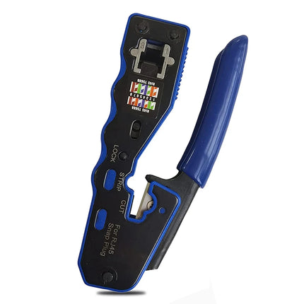 ZoeRax RJ45 Crimp Tool: Pass-Through Cutter & Crimper