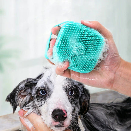 Pet Bathing Brush – Soft Silicone Massager for Dog & Cat Grooming