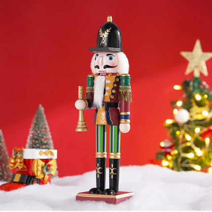 30CM Wooden Nutcracker Soldier Figures Christmas Decorations Gifts 2024