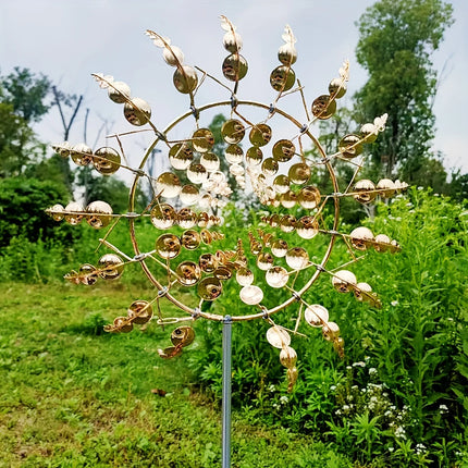 Magical Kinetic Metal Windmill Spinner for Garden Decoration