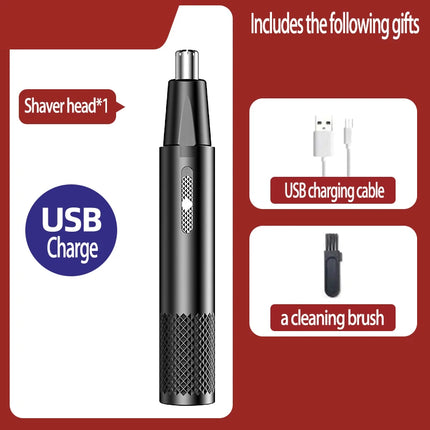 Portable USB Rechargeable Nose Hair Trimmer for Men