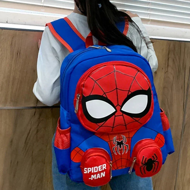 Spider-Man 3D Cartoon Backpack – Superhero Kids School Bag