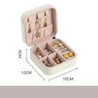 Portable Mini Leather Jewelry Storage Box for Travel & Display