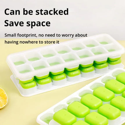 14-Grid Silicone Ice Cube Tray for Square Ice Blocks Maker