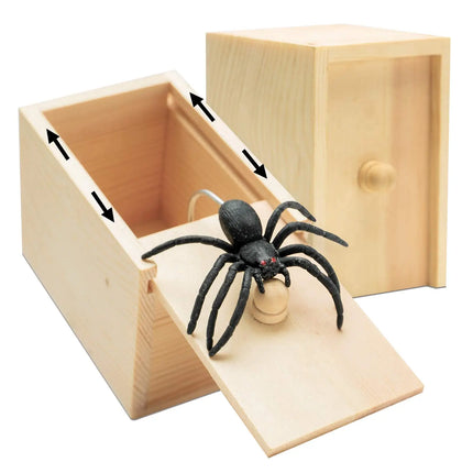 Trick Spider Wooden Scare Box – Hilarious Prank Toy