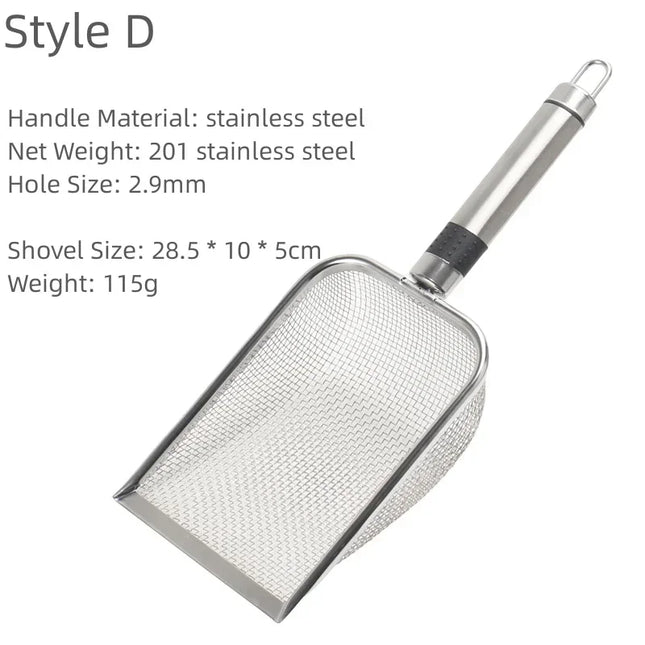 Stainless Steel Long Handle Cat Litter Scoop