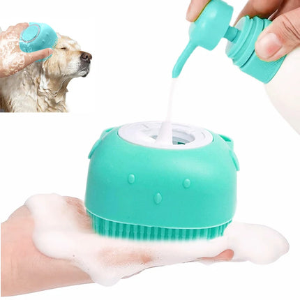 Pet Bathing Brush – Soft Silicone Massager for Dog & Cat Grooming