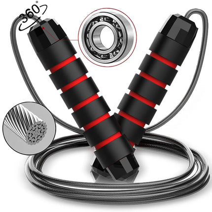 Adjustable Tangle-Free Jump Rope with Ball Bearings for Fitness