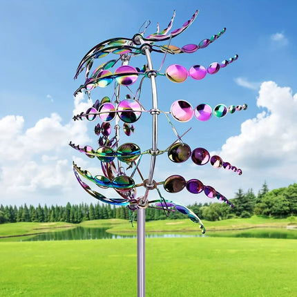 Magical Kinetic Metal Windmill Spinner for Garden Decoration