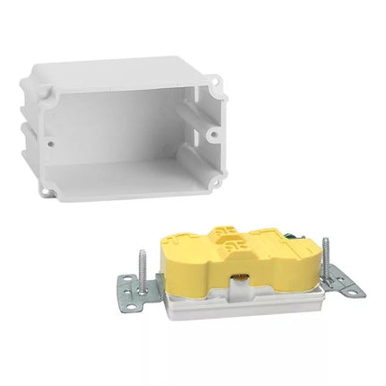 DataComm 45-0031-WH Recessed Media Plate with Duplex Receptacle - White