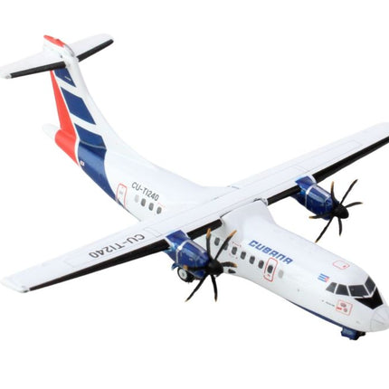 ATR 42-500 Commercial Aircraft "Cubana Airlines" (CU-T1240) White with Red and Blue Stripes 1/400 Diecast Model Airplane by GeminiJets