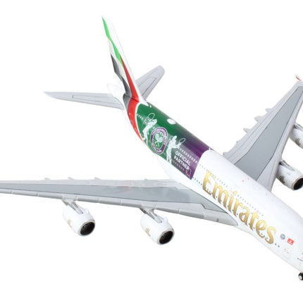 Airbus A380-800 Commercial Aircraft "Emirates Airlines - The Championships Wimbledon 2024" (A6-EOE) White with Graphics 1/400 Diecast Model Airplane by GeminiJets