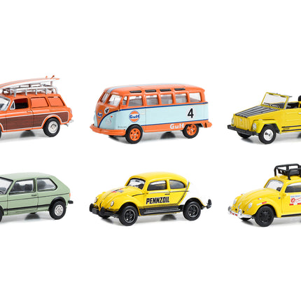 "Club Vee V-Dub" Set of 6 pieces Series 16 1/64 Diecast Model Cars by Greenlight