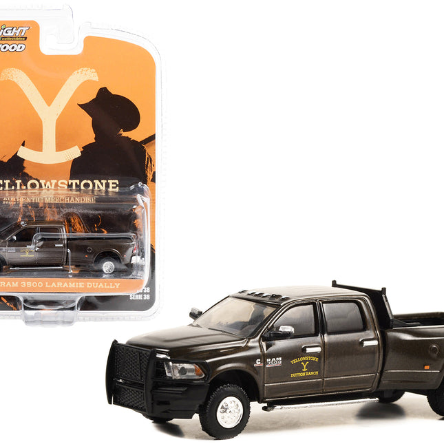 2017 Ram 3500 Laramie Dually Pickup Truck Brown Metallic "John Dutton - Yellowstone Dutton Ranch" "Yellowstone" (2018-Current) TV Series "Hollywood Series" Release 38 1/64 Diecast Model Car by Greenlight