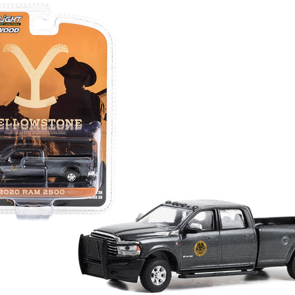 2020 Ram 2500 Pickup Truck Dark Gray Metallic "Montana Livestock Association" "Yellowstone" (2018-Current) TV Series "Hollywood Series" Release 39 1/64 Diecast Model Car by Greenlight