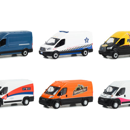 "Route Runners" Set of 6 Vans Series 5 1/64 Diecast Model Cars by Greenlight