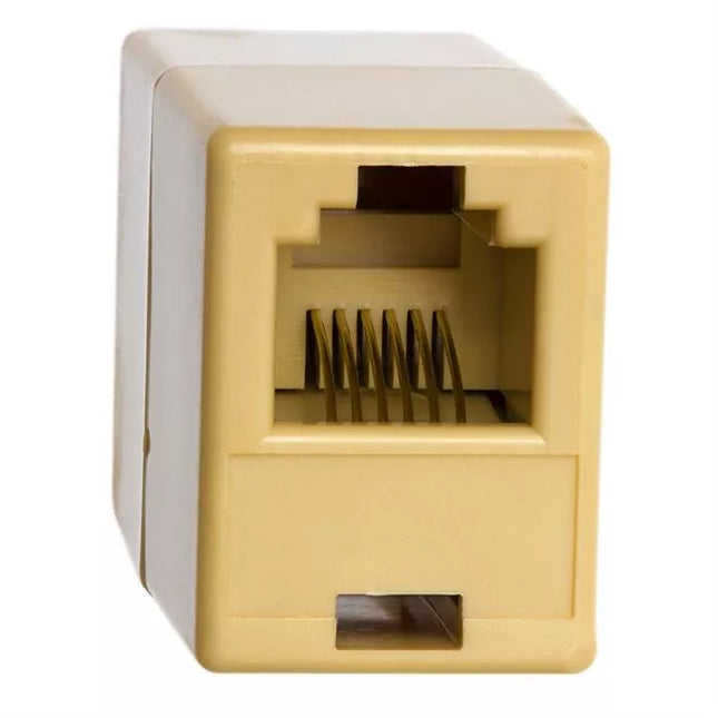 Inline Coupler RJ12/RJ11 6P6C Crossover - Beige