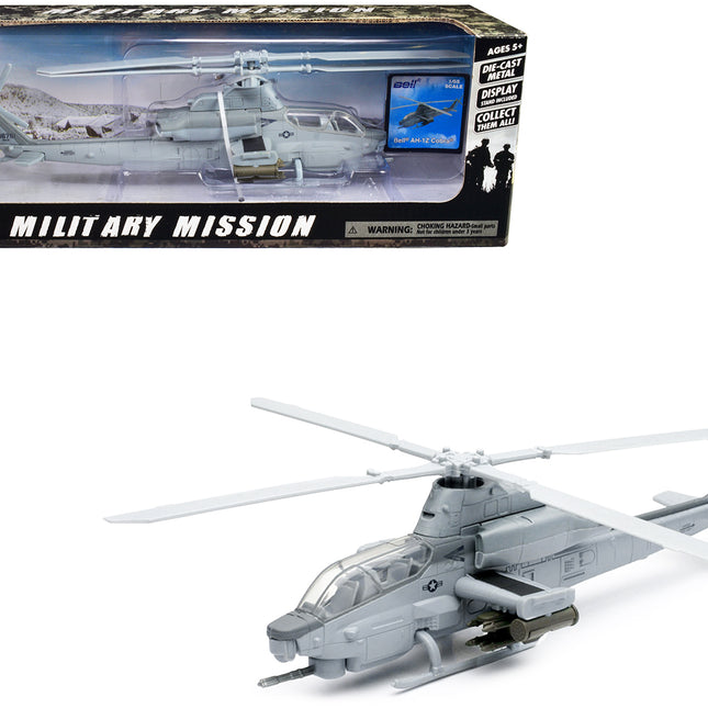 Bell AH-1Z Cobra Helicopter Gray "US Air Force" "Military Mission" Series 1/55 Diecast Model by New Ray