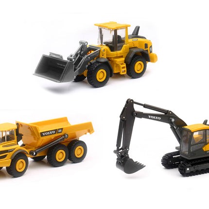 "Volvo Construction Vehicles" Set of 3 pieces Diecast Models by New Ray