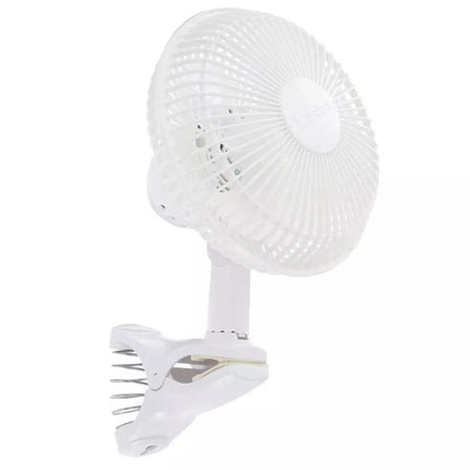 Lasko Mini Cooling Clip Fan 2-Speeds White Desk Table Quiet Small Office Corded