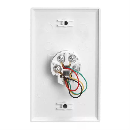 Wall Plate Jacks 6P4C Single White