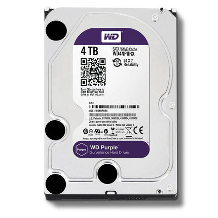 WD Purple 4TB Surveillance Hard Drive Disk, 5400 RPM Class, SATA 6 Gb/s, 64MB Cache, 3.5 Inch (WD40PURX)